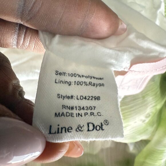 Line & Dot Green Tie-Dye Maxi Dress XS - Picture 4 of 10